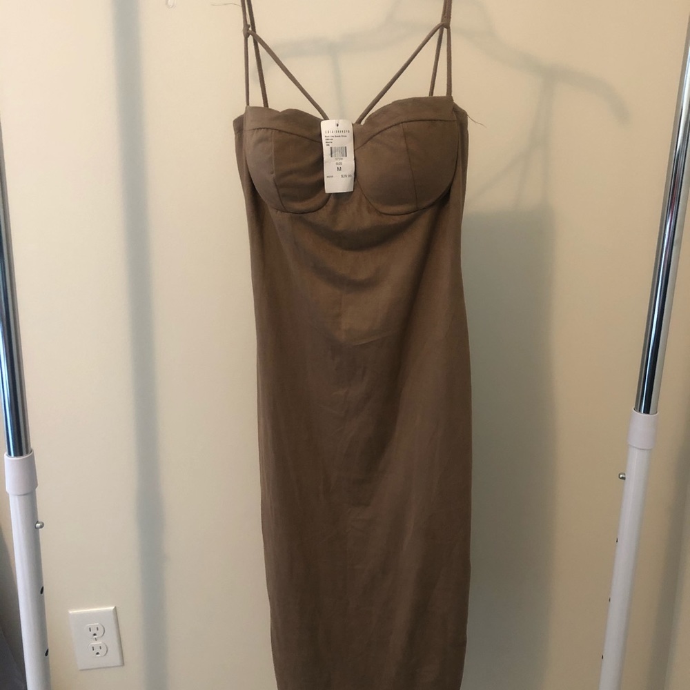Tan Midi Dress